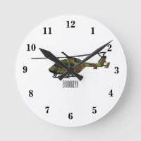 Army helicopter cartoon illustration 