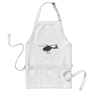 Army helicopter cartoon illustration standard apron