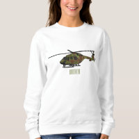 Army helicopter cartoon illustration
