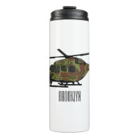 Army helicopter cartoon illustration