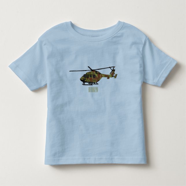 Army helicopter cartoon illustration  toddler T-Shirt (Front)