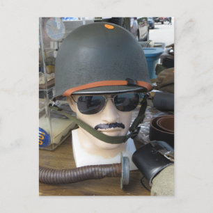 Army Helmet Postcard
