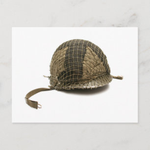 Army Helmet Postcard
