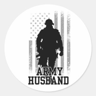 Army Husband Classic Round Sticker