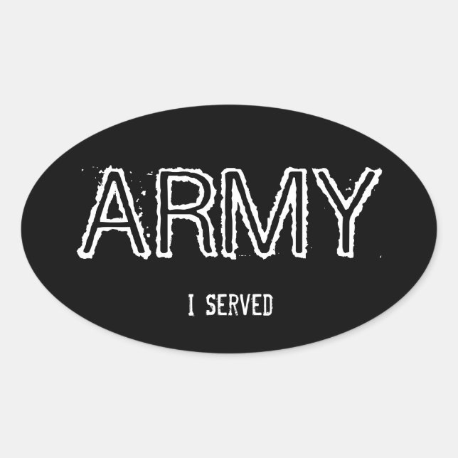 Army "I Served" Oval Sticker (Front)