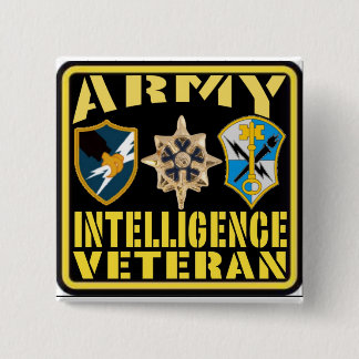 Army Intelligence Veteran 15 Cm Square Badge