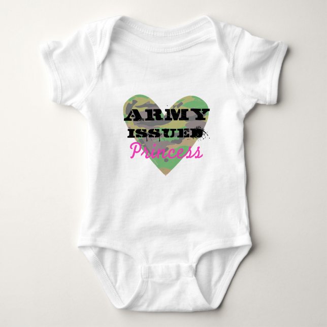 Army Issued Princess Baby Bodysuit (Front)
