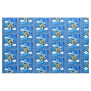 Army Jet "Art by Kids" Fabric