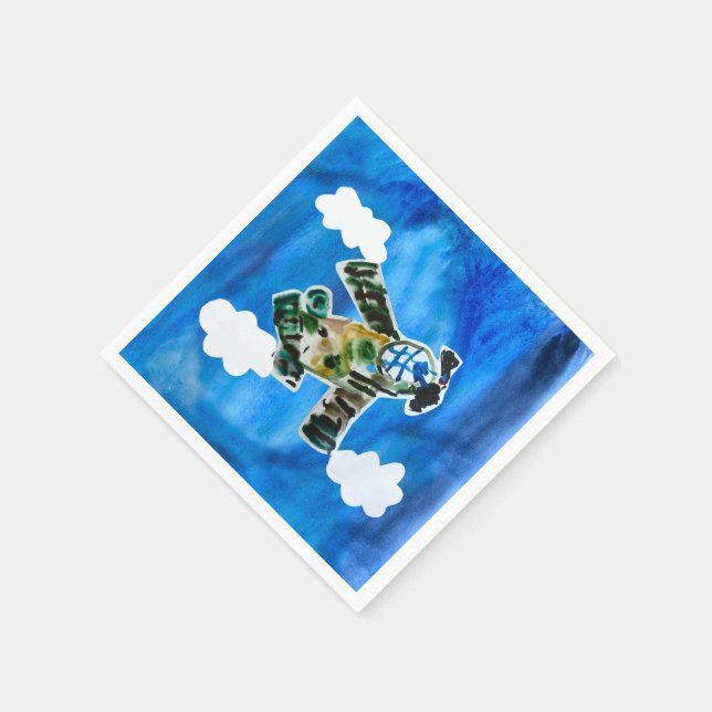 Army Jet "Art by Kids" Napkin (Corner)