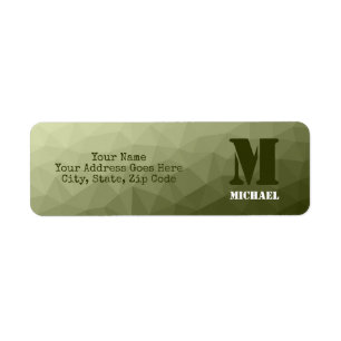 Army light green geometric mesh pattern Monogram