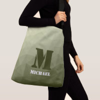 Army light green geometric mesh pattern Monogram