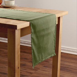 Army light green gradient geometric mesh pattern short table runner