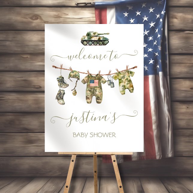Army little soldier Clothesline Welcome Sign (Creator Uploaded)