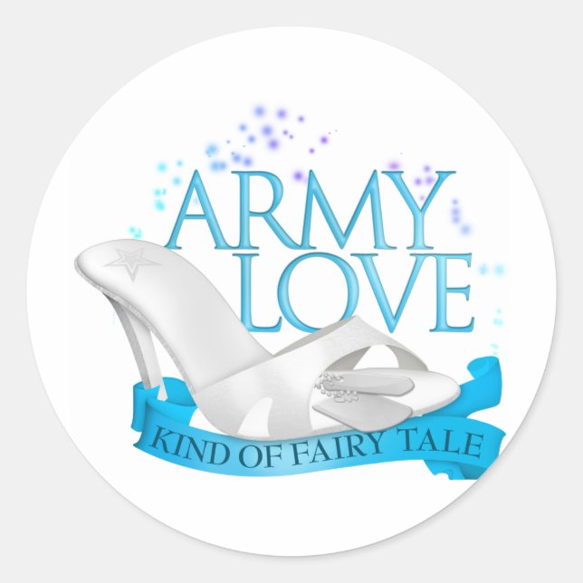 Army Love Kind of Fairy Tale Classic Round Sticker (Front)