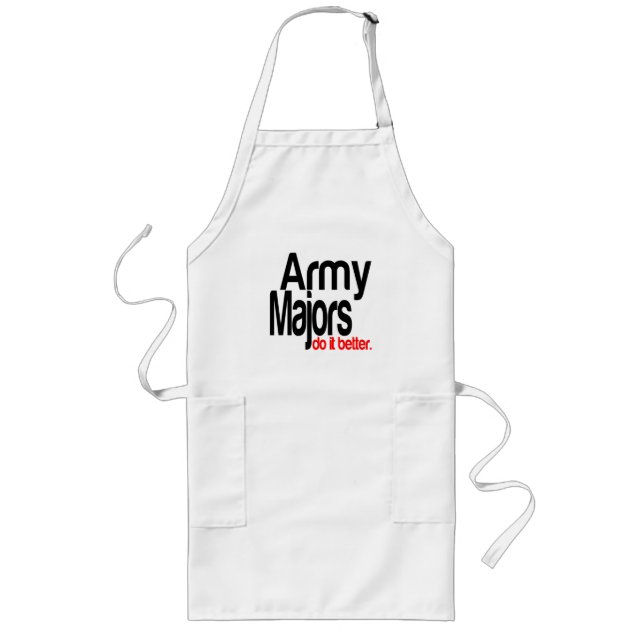 Army Majors Do It Better Long Apron (Front)