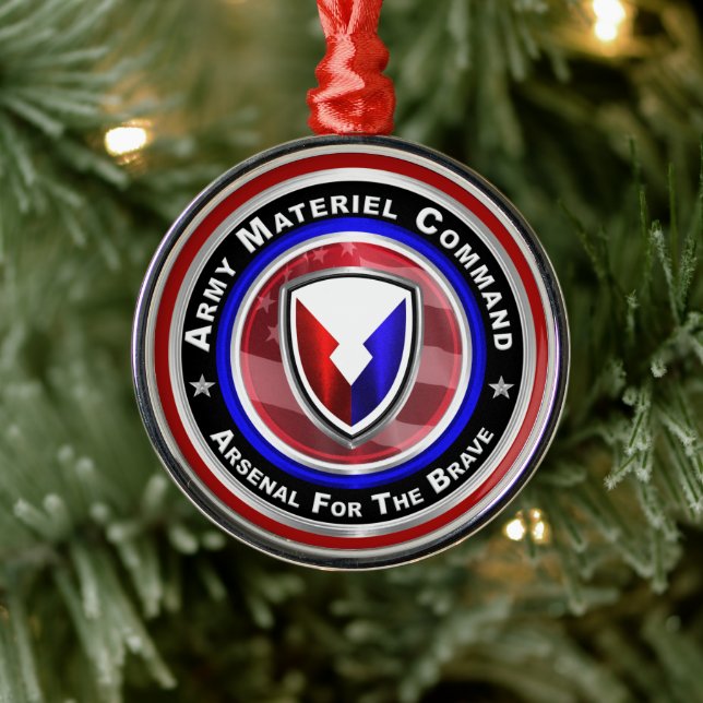Army Materiel Command Keepsake Christmas Metal Tree Decoration (Tree)