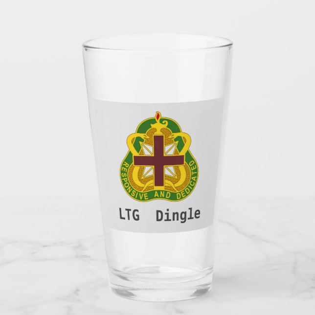 Army MEDCOM DUI Personalised Glass (Front)