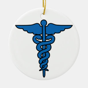 Army Medical Caduceus Ceramic Tree Decoration
