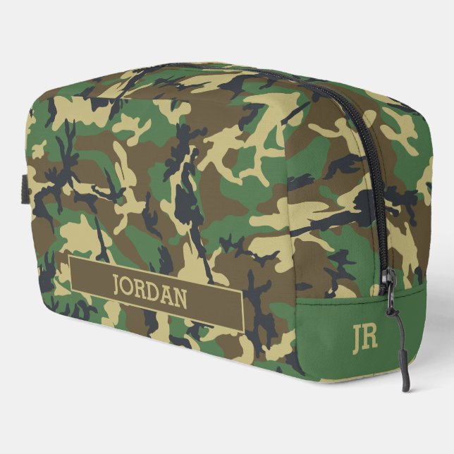 Army Military Camouflage Camo Print Dopp Kit (Right Corner)