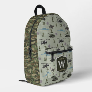 Army Military Camouflage Green Camo Pattern Printed Backpack