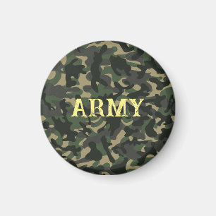 Army military camouflage green magnet