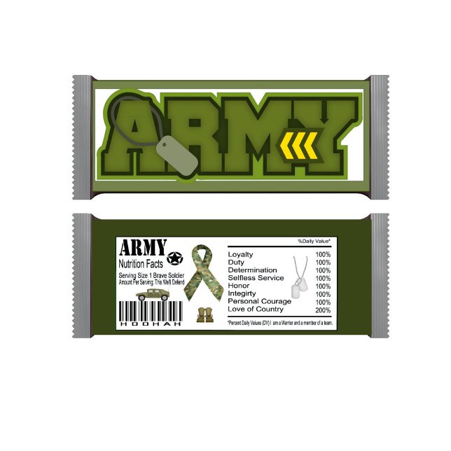 Army Military Celebration Candy Bar Wrappers Notepad (Creator Uploaded)