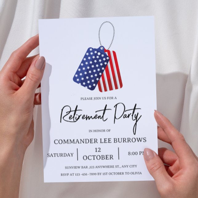 Army Military Retirement Party Invitation (Creator Uploaded)