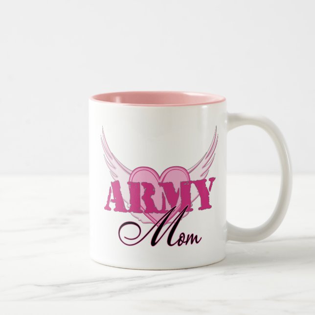 Army Mum Wings Two-Tone Coffee Mug (Right)