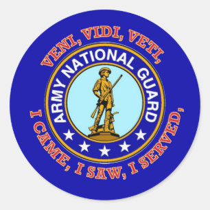 Army National Guard Logo Classic Round Sticker