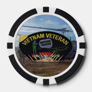 army navy air force marine vietnam vets poker chips