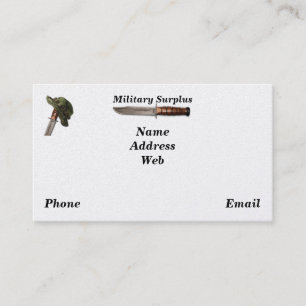Army navy air force marines rangers LRRP surplus Business Card