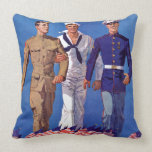 Army, Navy & Marines Cushion<br><div class="desc">John Sheridan | Soldier, Sailor and Marine</div>