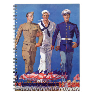 Army, Navy & Marines Spiral Notebook