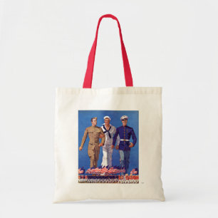Army, Navy & Marines Tote Bag