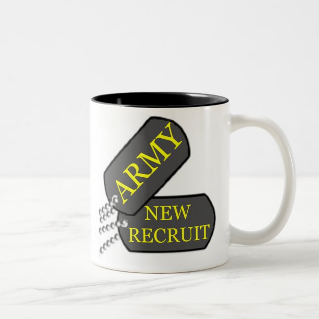 Army New Recruit Two-Tone Coffee Mug (Right)