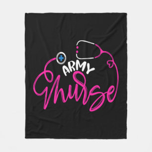 Army Nurse- Funny Nursing quote - hipster nurse gi Fleece Blanket