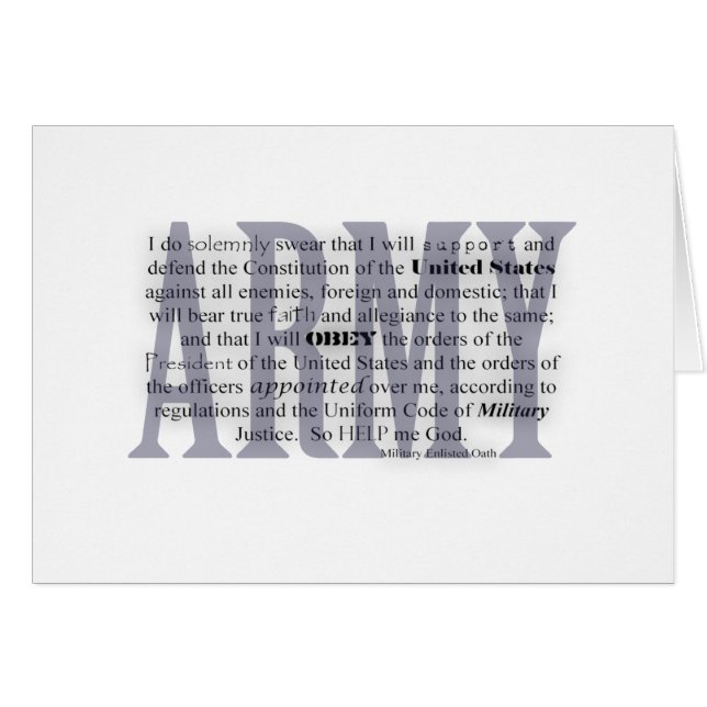 army oath (Front Horizontal)