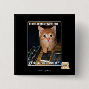 Army of Evil Robots 15 Cm Square Badge