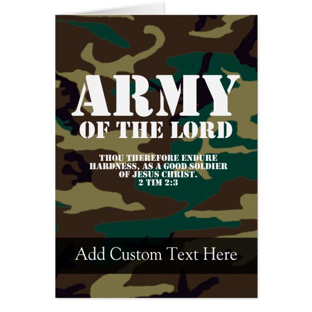 Army of the Lord, Bible Scripture Camo (Front)