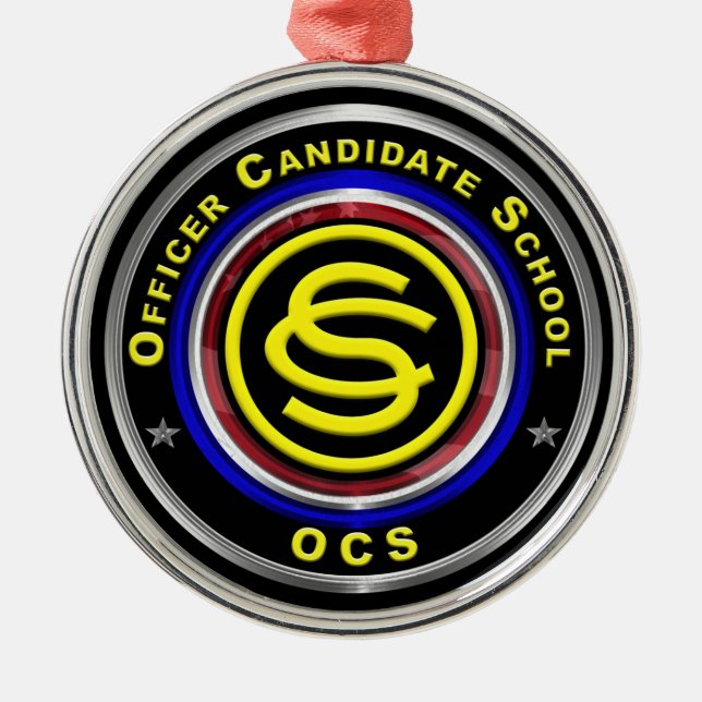 Army Officer Candidate School Christmas  Metal Tree Decoration (Front)