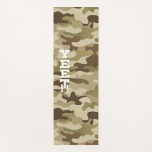 Army Olive Camouflage Yeet Yoga Mat