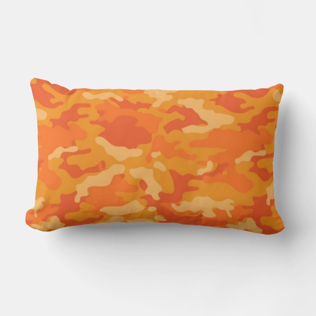 Army Orange Camo Camouflage #2 Pillow Pillows (Front)