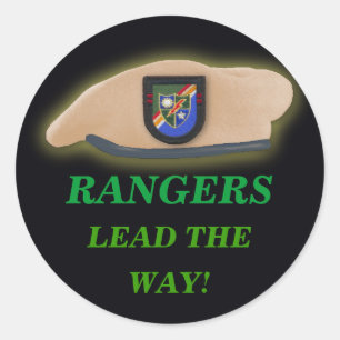 army rangers son vets scrapbooking iraq beret GI Classic Round Sticker