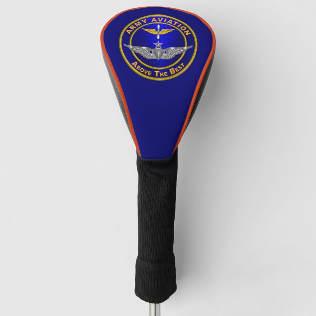 Army Senior Aviation Wings Golf Head Cover (Front)