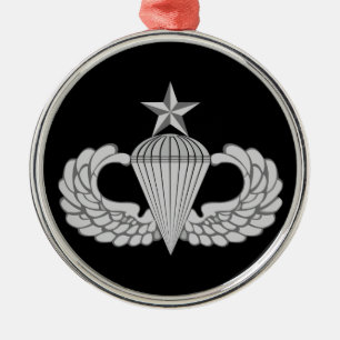 Army Senior Jump Wings Metal Tree Decoration