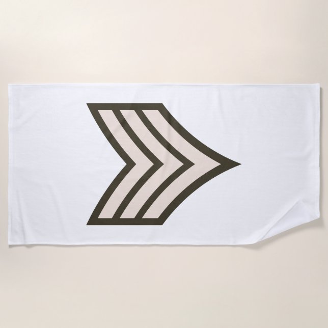 Army Sergeant rank Beach Towel (Front)