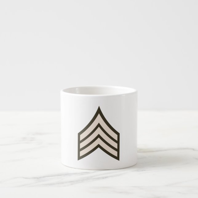 Army Sergeant rank Espresso Cup (Front)