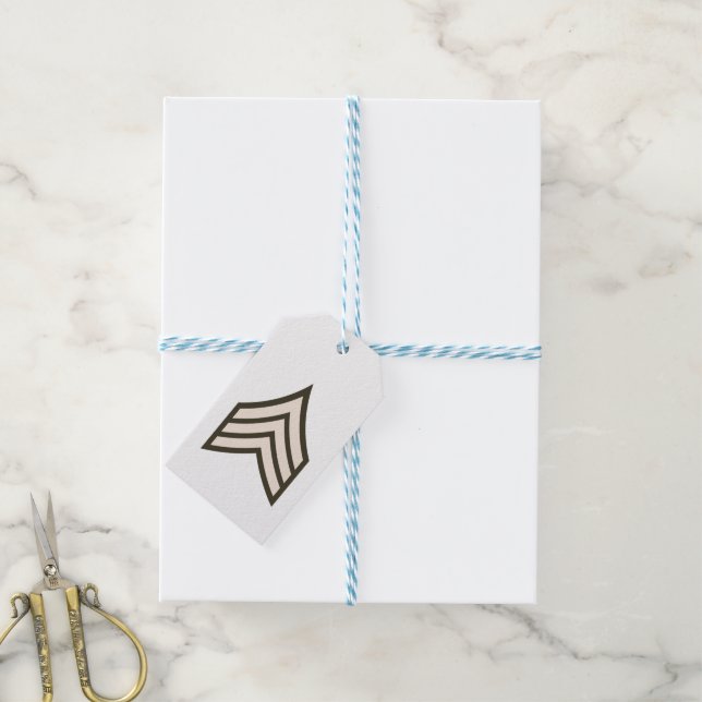 Army Sergeant rank Gift Tags (With Twine)