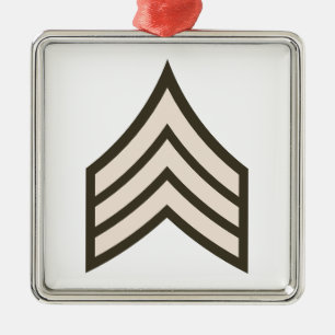 Army Sergeant rank Metal Tree Decoration