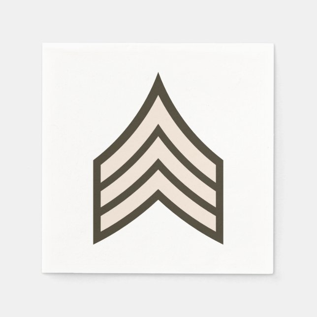 Army Sergeant rank Napkin (Front)